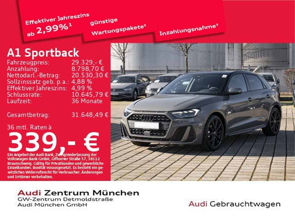Audi A1 Sportback S-Line S-Tronic 35 TFSI