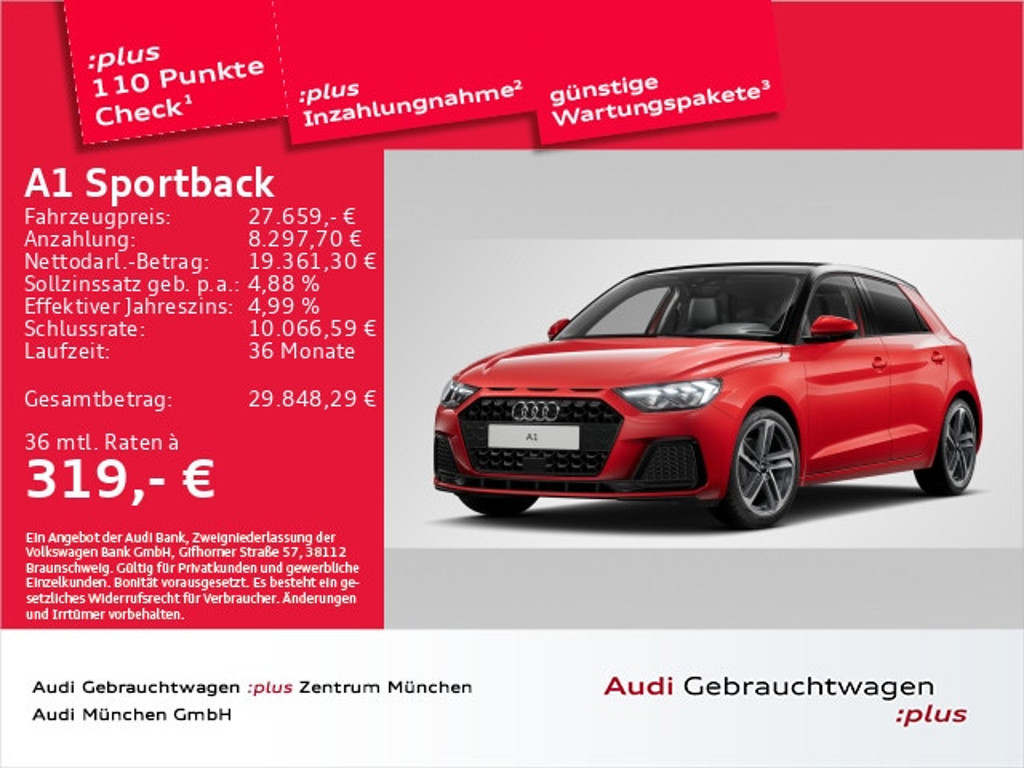 Audi A1 Sportback S-Tronic 30 TFSI