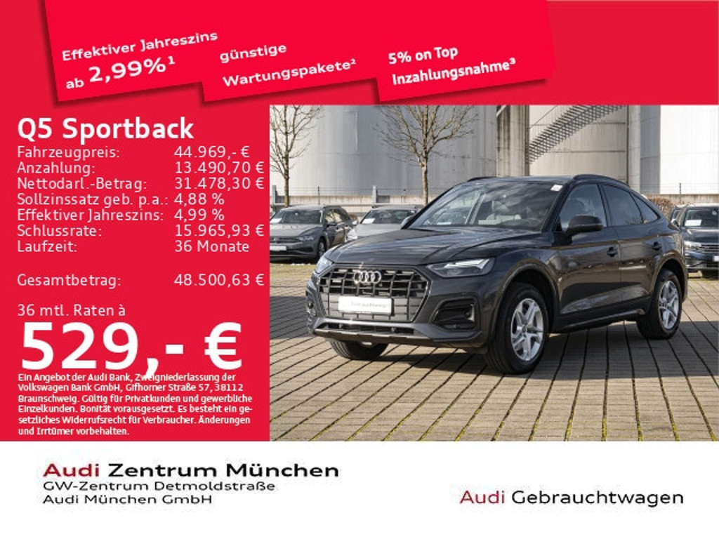 Audi Q5 Sportback Quattro S-Tronic Hybride 50 TFSI