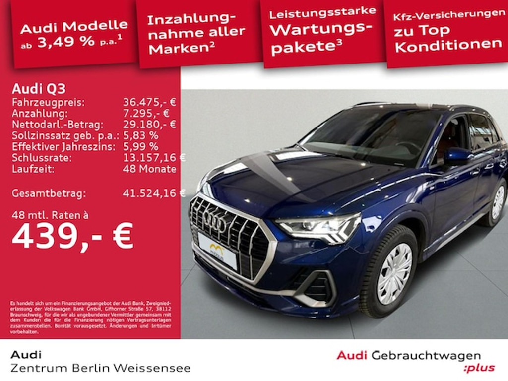 Audi Q3 Quattro S-Line S-Tronic 40 TFSI