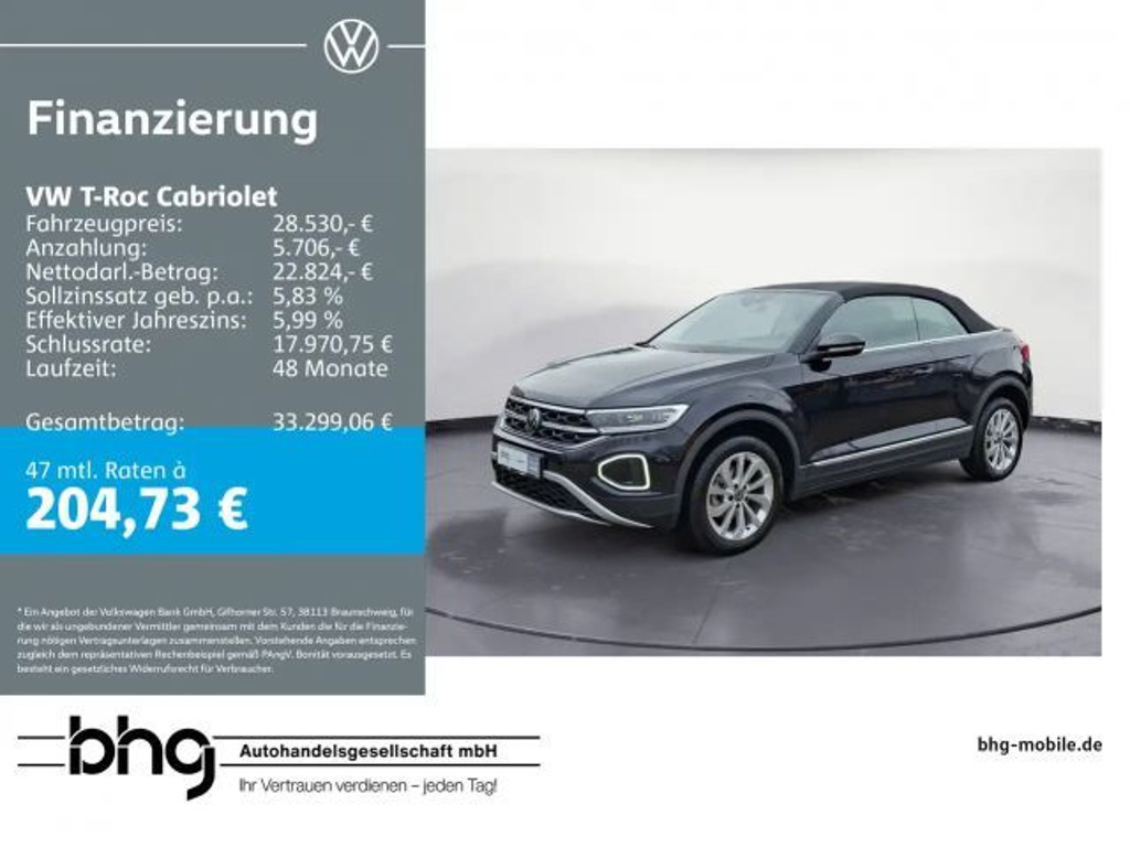 Volkswagen T-Roc Style Cabriolet