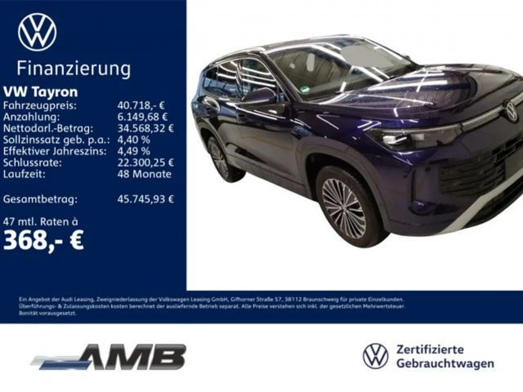 Volkswagen Tayron Life IQ.Drive 2.0 TDI