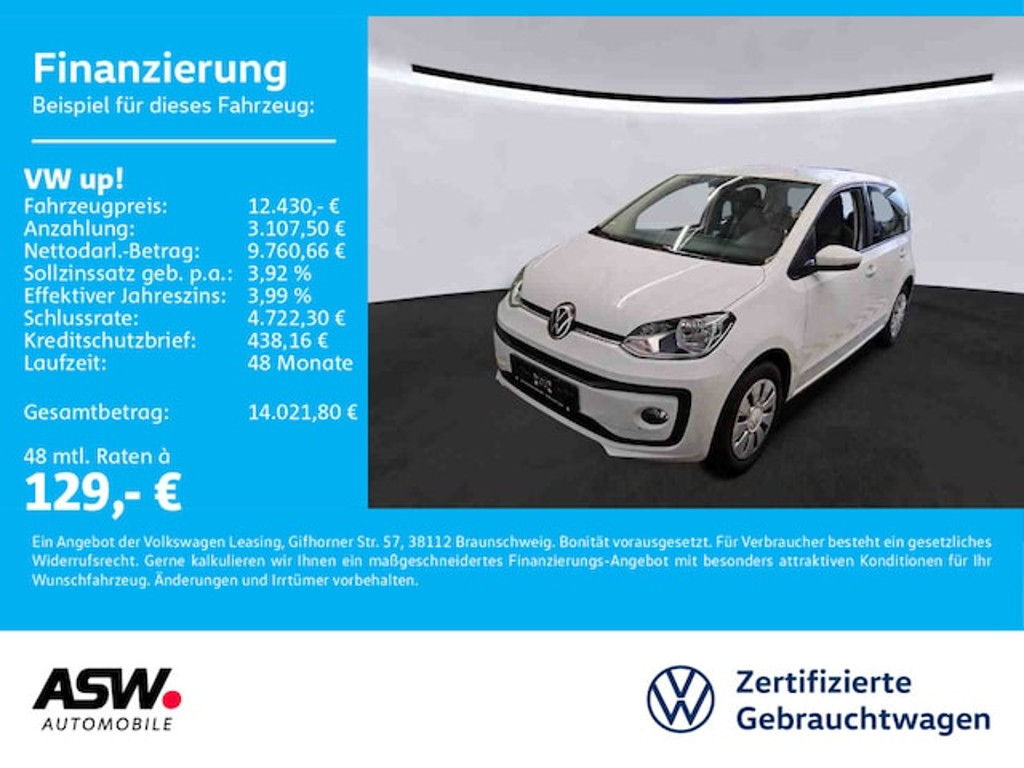 Volkswagen up! Move up! 1.0 MPI Move