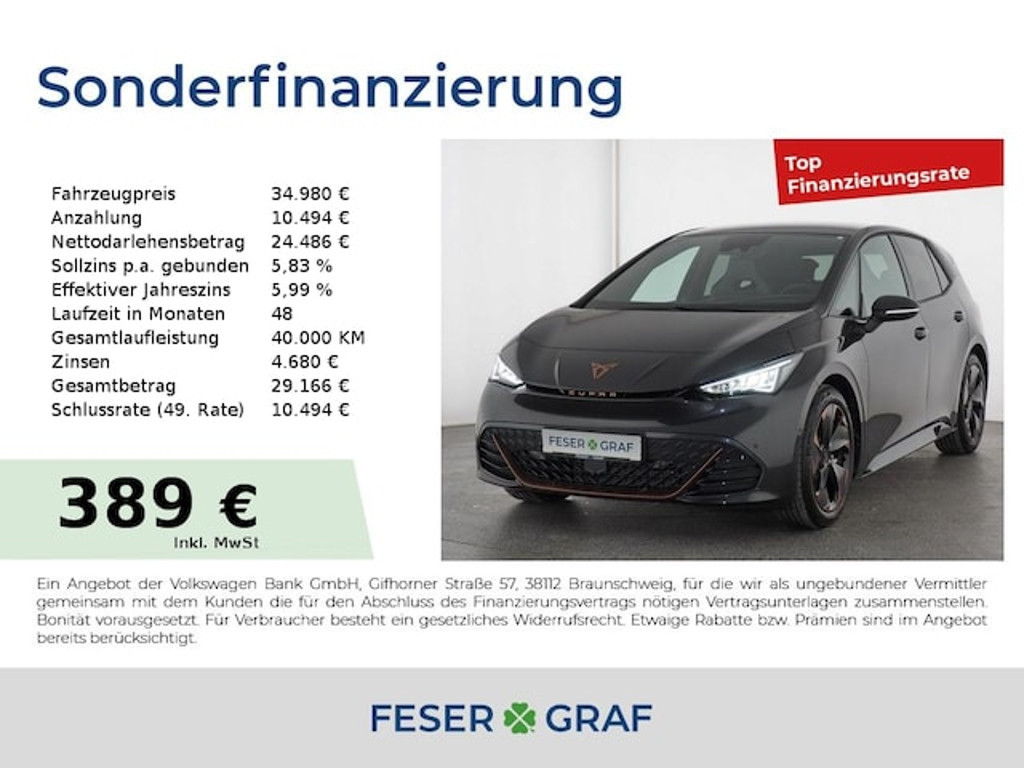 Cupra Born Born 82kWh LED ACC Navi Park-Assist 360° Head-Up