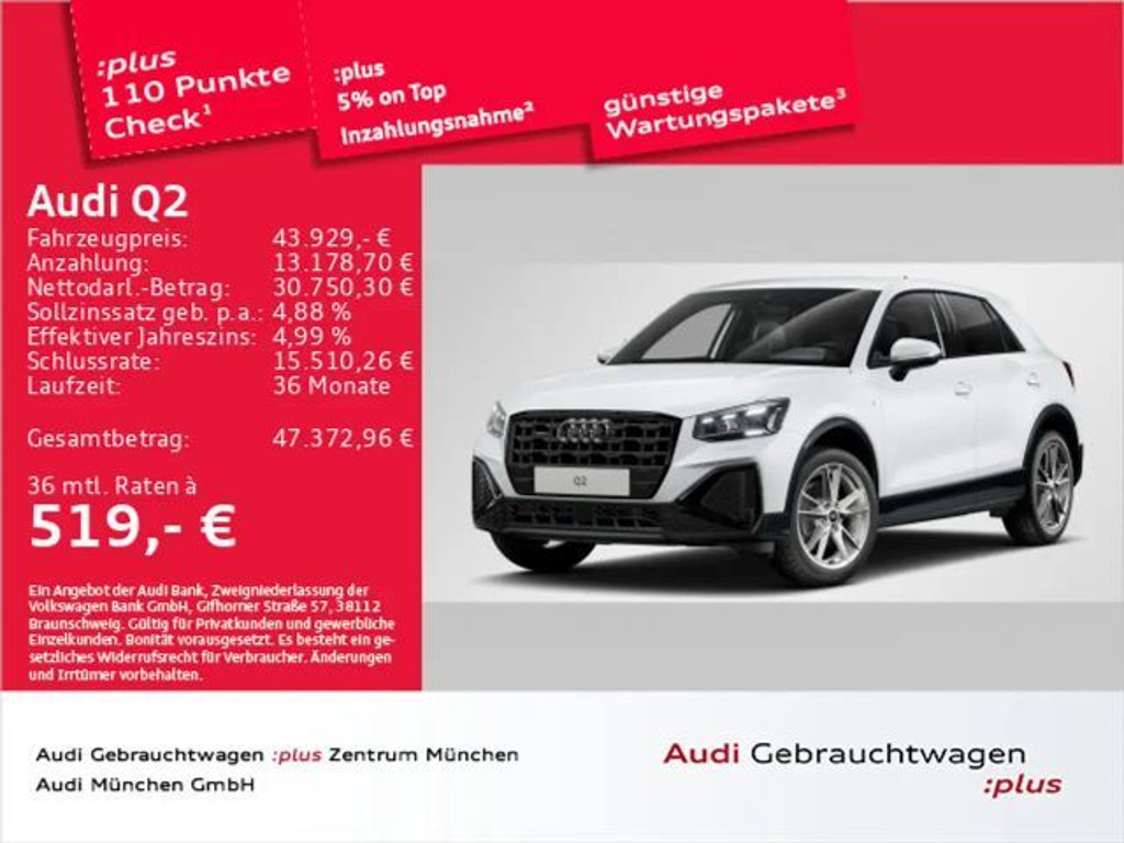 Audi Q2 Quattro S-Line S-Tronic 40 TFSI