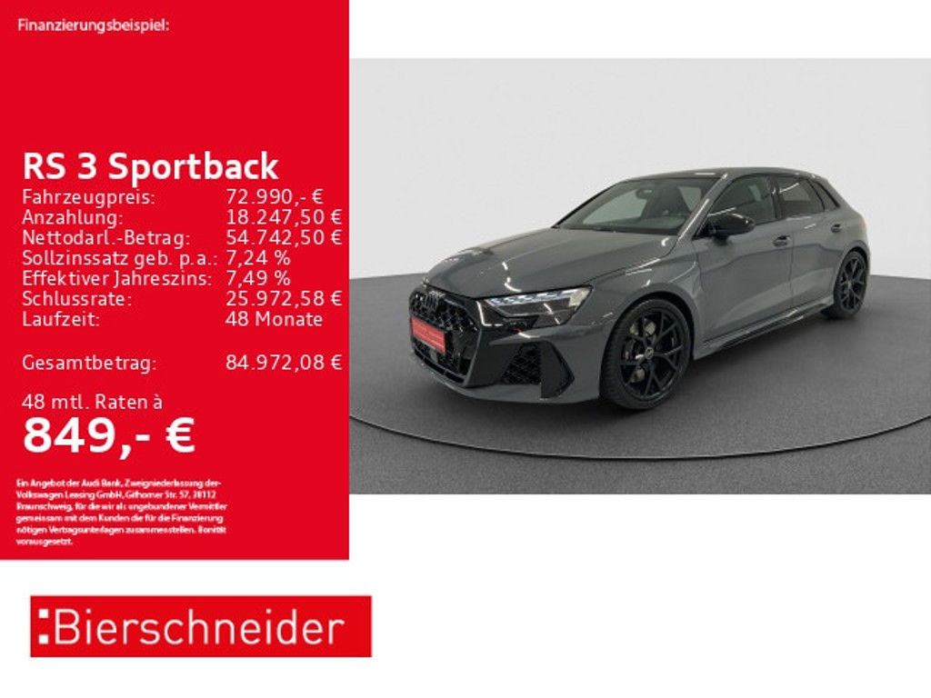 Audi RS3 Sportback Quattro S-Tronic