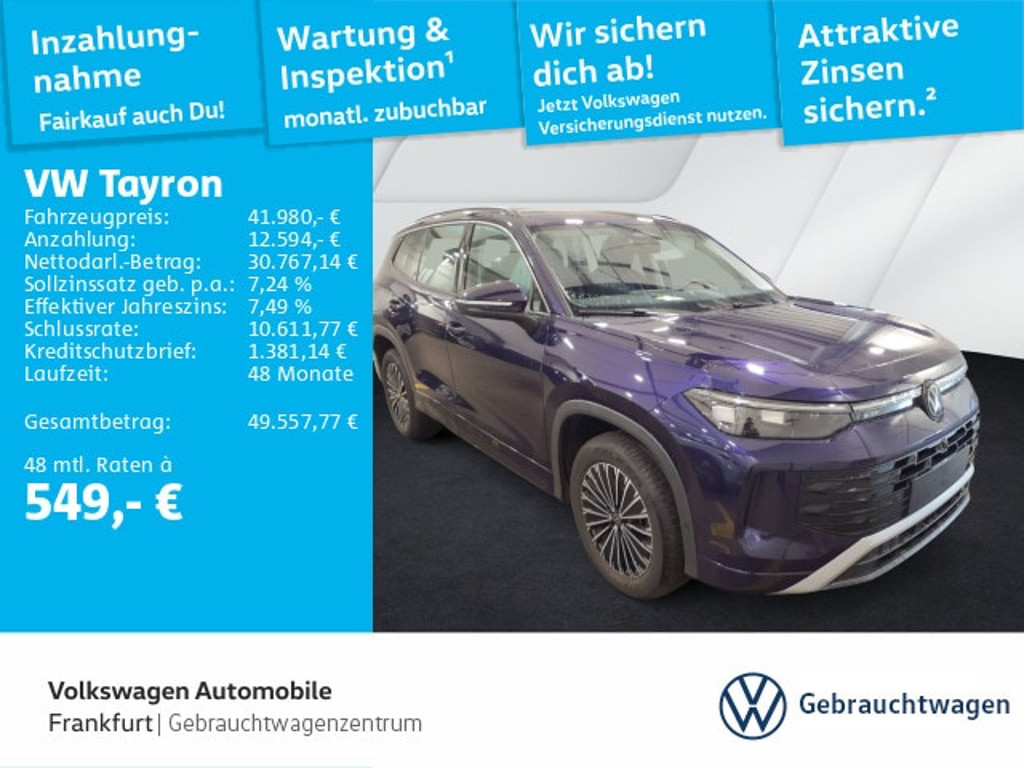 Volkswagen Tayron 4Motion DSG Life IQ.Drive 2.0 TDI