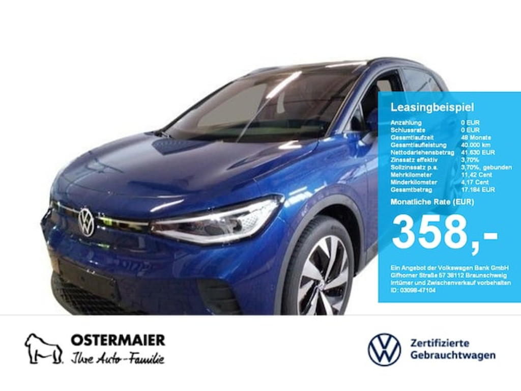 Volkswagen ID.4 286PS ACC.5J-G.WÄRMEPUMPE.AHK.AREA-VIEW.NAVI.PANO.LED