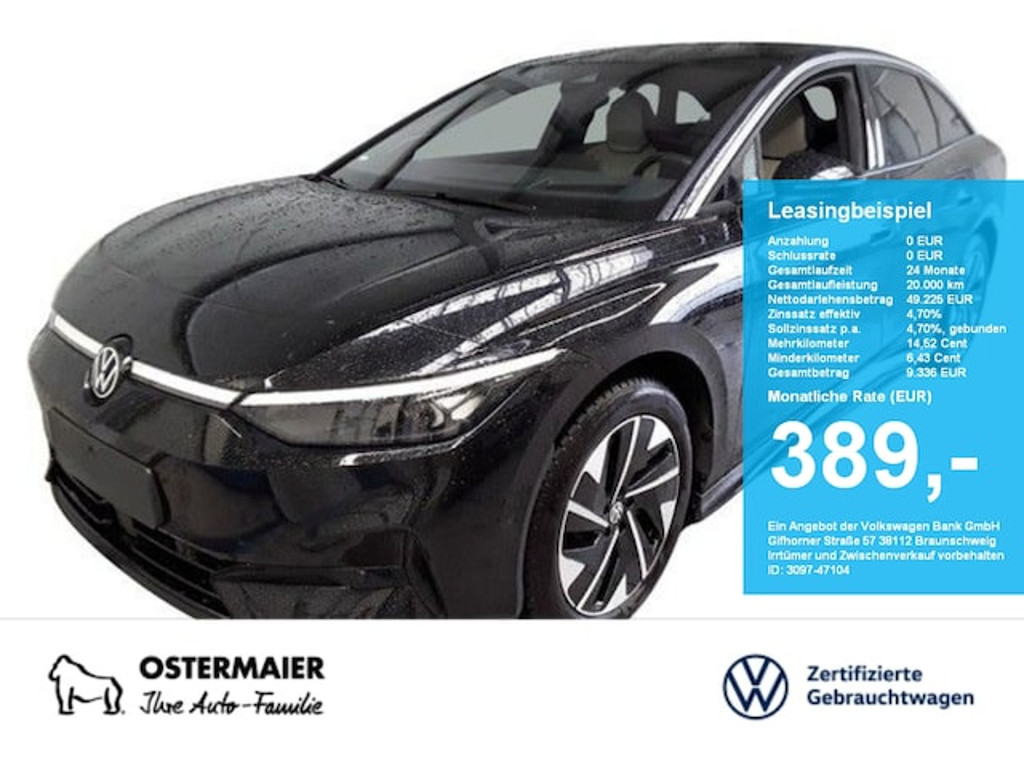 Volkswagen ID.7 286PS NP.79T ACC.5J-G.WÄRMEPUMPE.AHK.AREA-VIEW.NAVI.HUD.HARMAN.4xSHZ