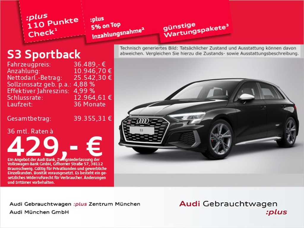 Audi S3 Sportback Quattro S-Tronic