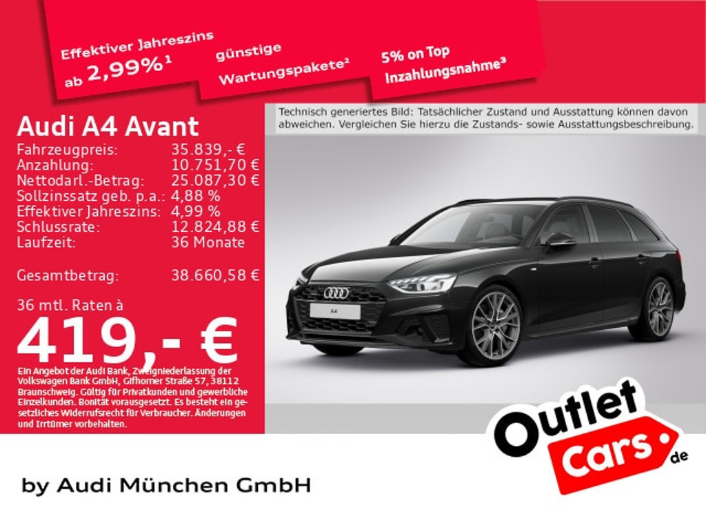 Audi A4 Avant Quattro S-Line S-Tronic 40 TFSI