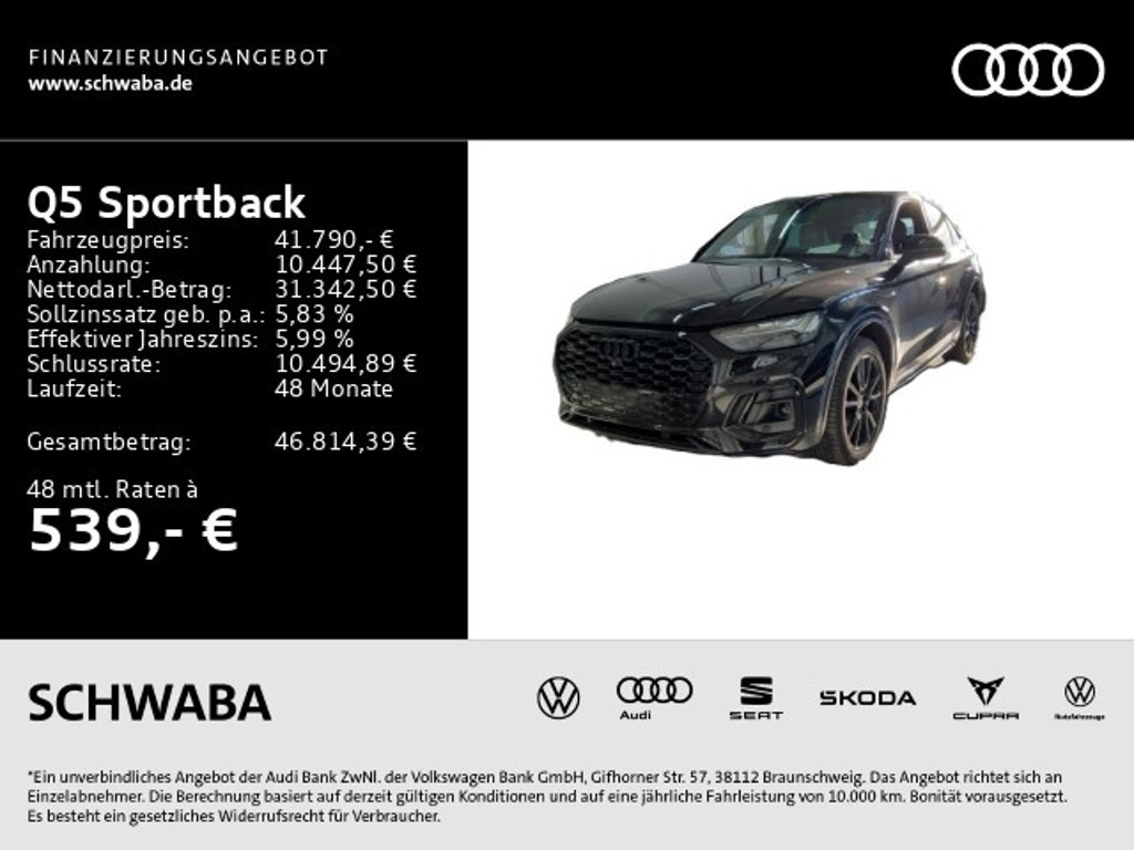 Audi Q5 Sportback Quattro S-Tronic Hybride 50 TFSI