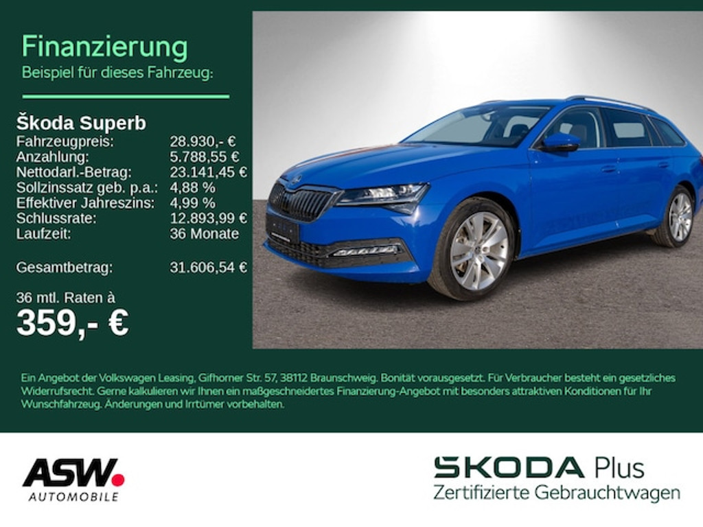 Skoda Superb Style Combi 2.0 TSI Style