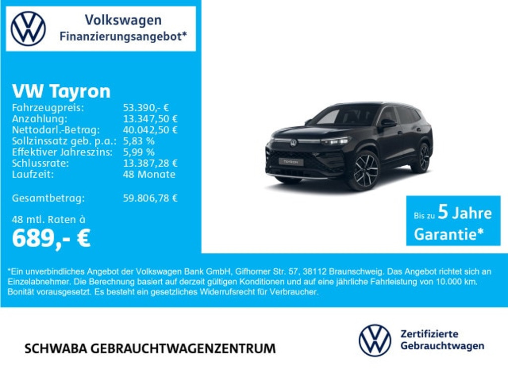 Volkswagen Tayron DSG R-Line eHybrid 1.5 TSI