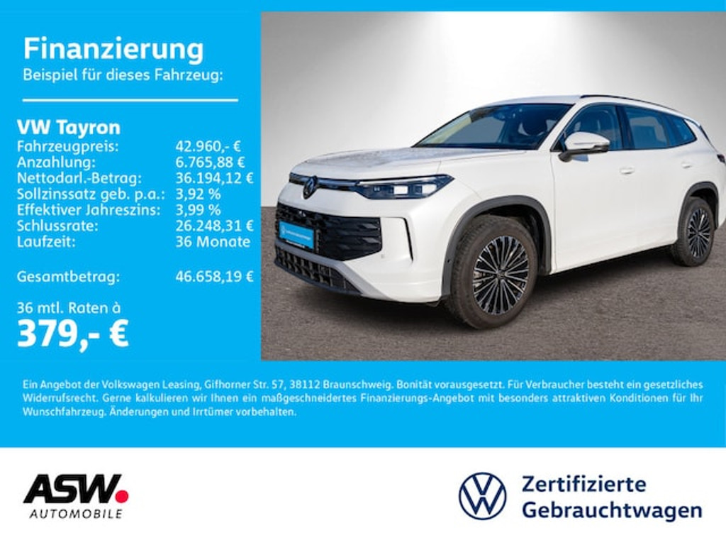 Volkswagen Tayron DSG Life 2.0 TDI