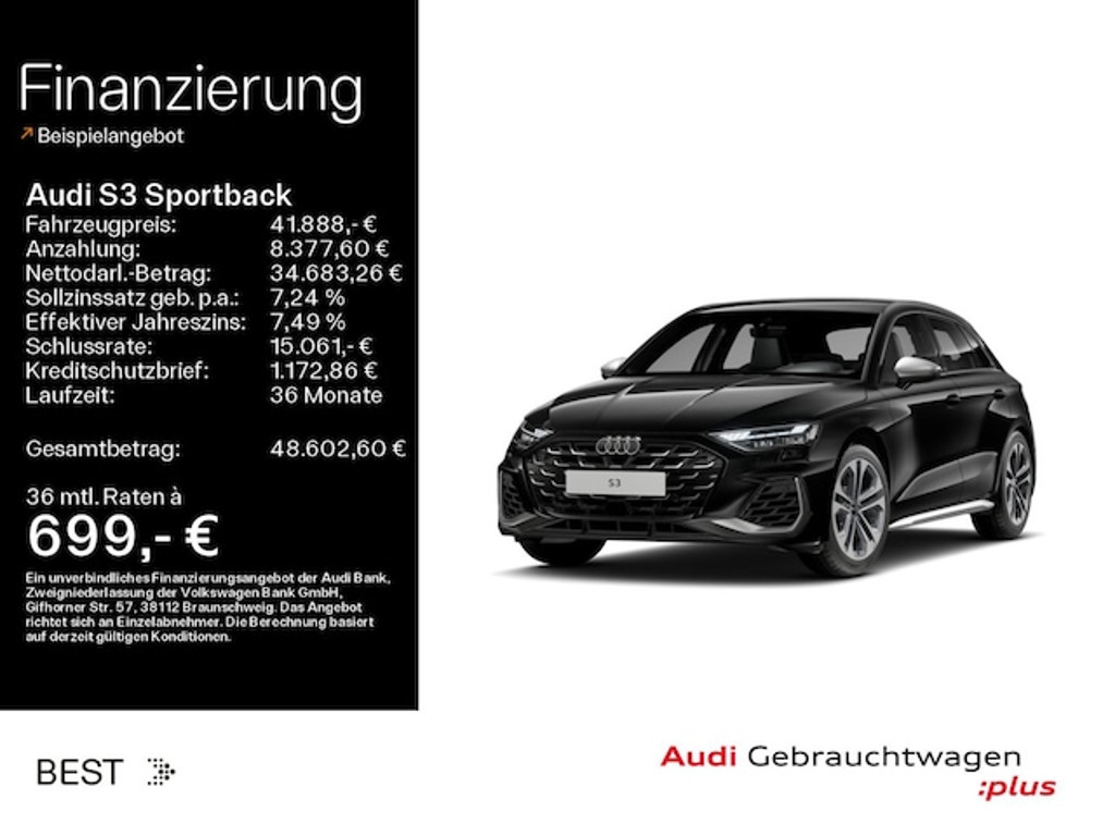 Audi S3 Sportback Quattro S-Tronic