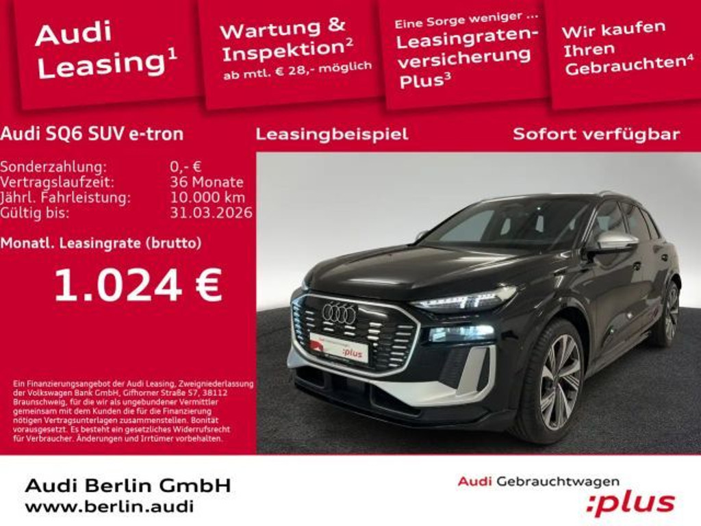 Audi SQ6 e-tron SQ6 e-tron 360 kW AHK 360°K HUD PANO VIRTUAL