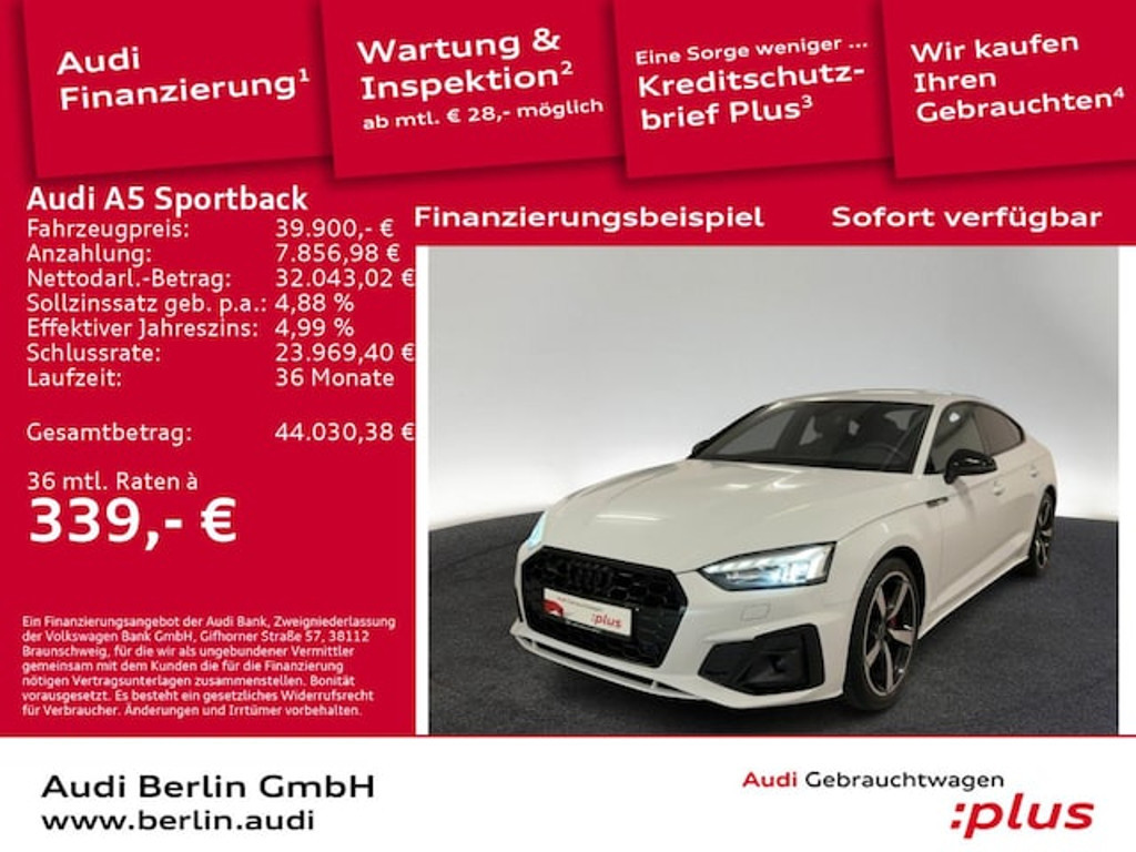 Audi A5 Sportback Quattro S-Tronic 40 TDI