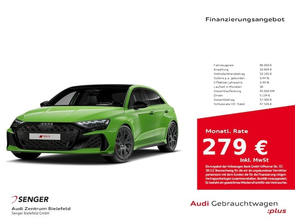 Audi RS3 Sportback Quattro S-Tronic
