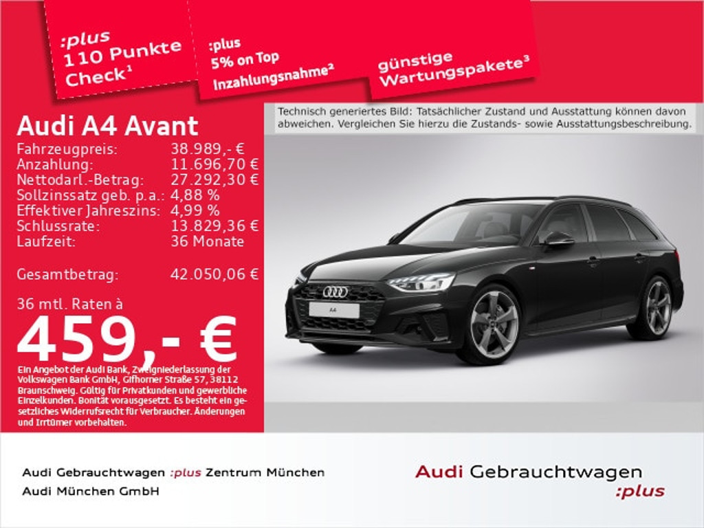 Audi A4 Avant Quattro S-Line S-Tronic 45 TFSI