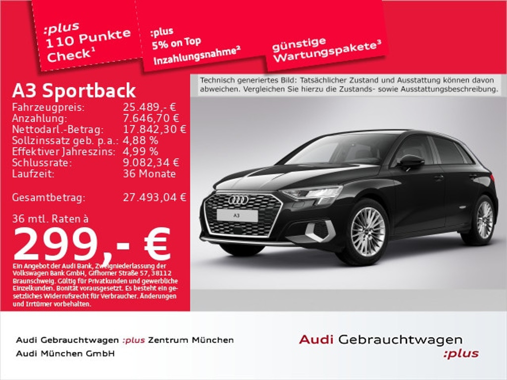 Audi A3 Sportback S-Tronic 30 TFSI