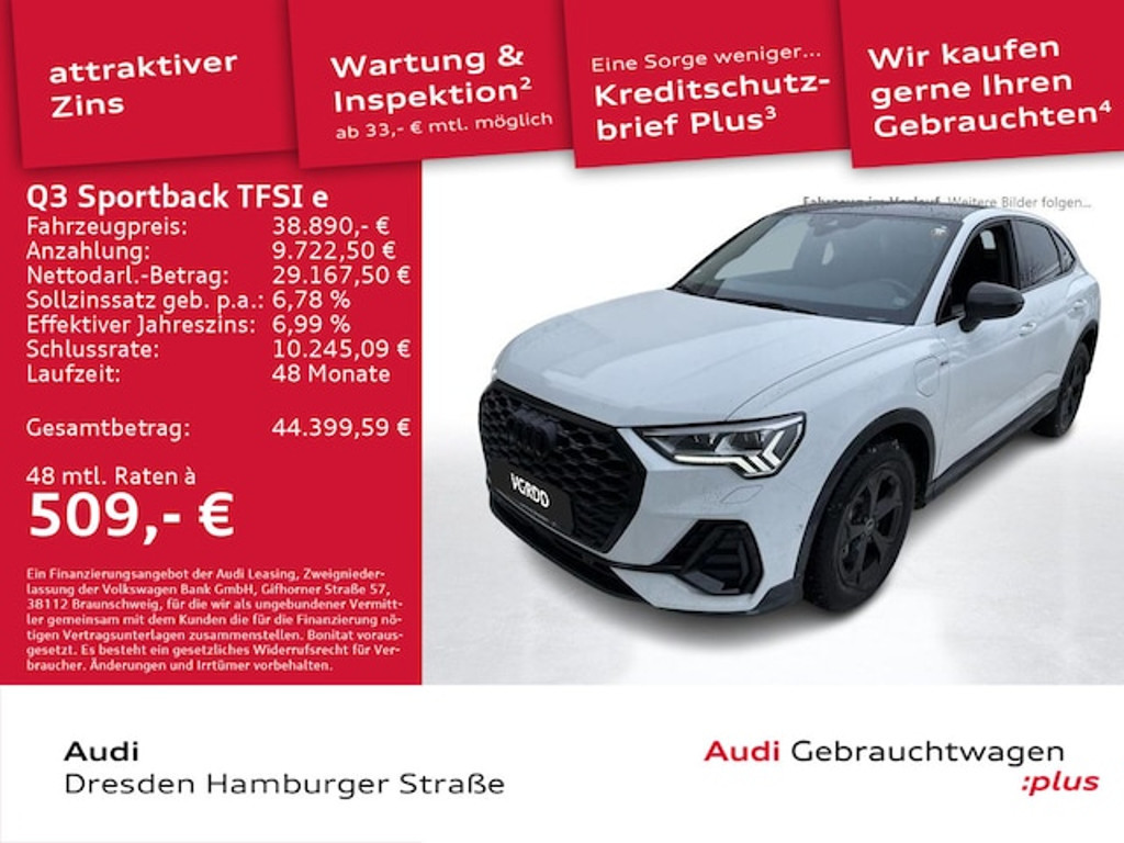 Audi Q3 Sportback S-Line S-Tronic Hybride 45 TFSI