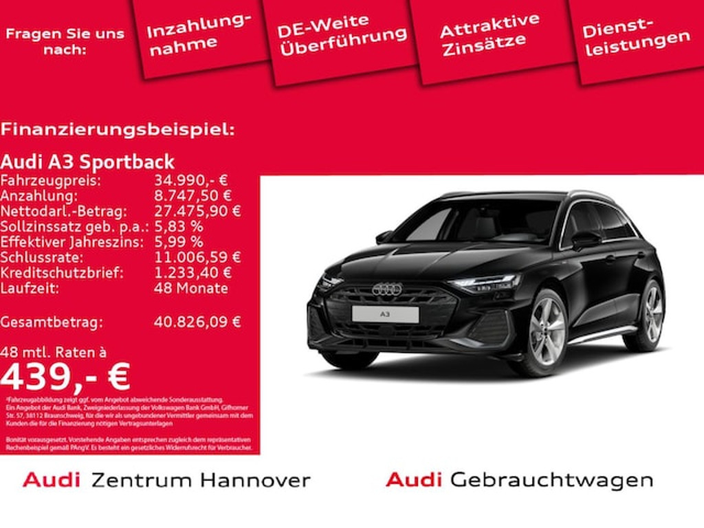 Audi A3 Sportback S-Line S-Tronic 35 TFSI
