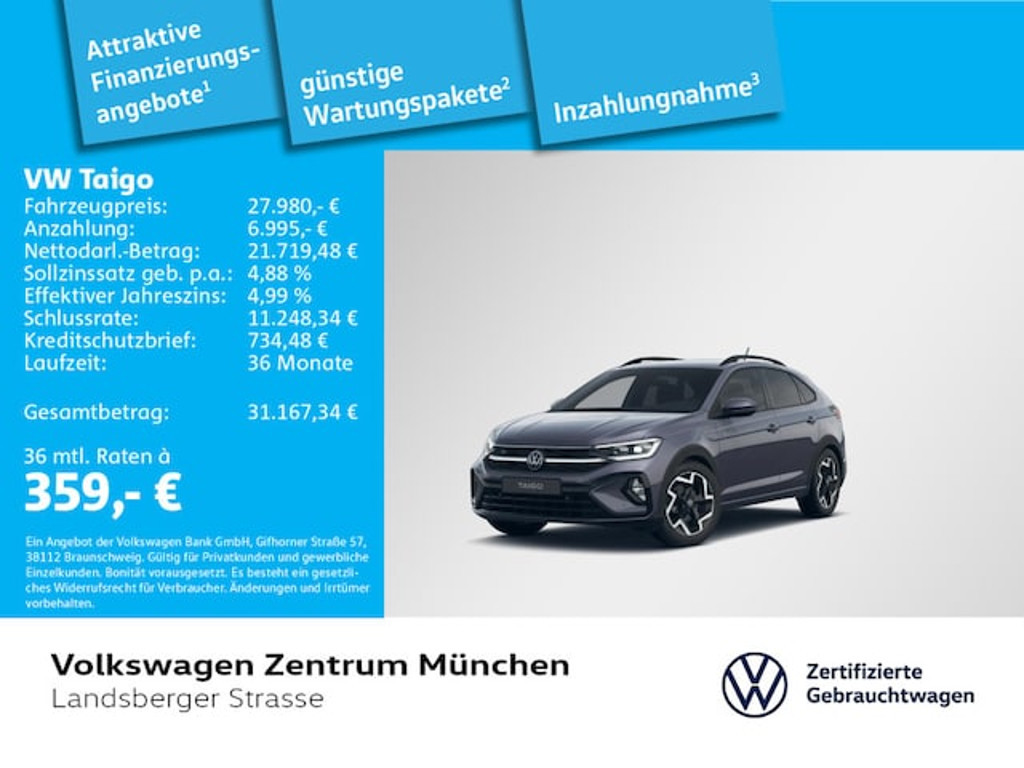 Volkswagen Taigo R-Line 1.5 TSI IQ.Drive