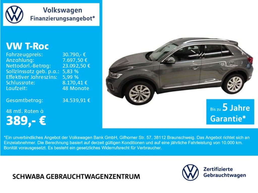 Volkswagen T-Roc DSG Style 1.5 TSI
