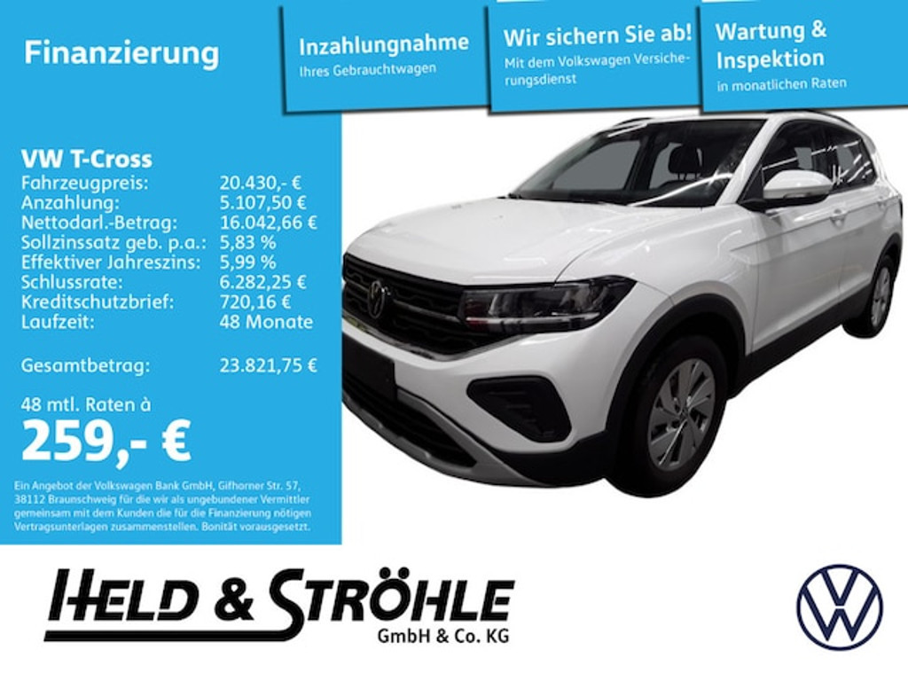 Volkswagen T-Cross Life 1.0 TSI