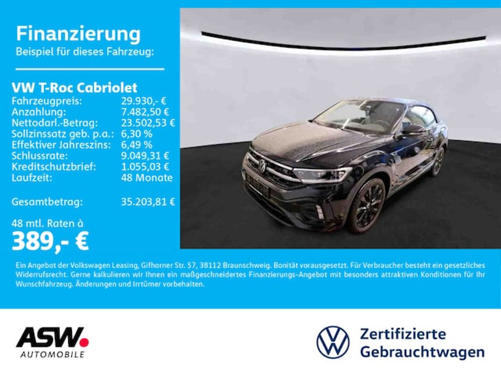 Volkswagen T-Roc DSG Cabriolet R-Line 1.5 TSI