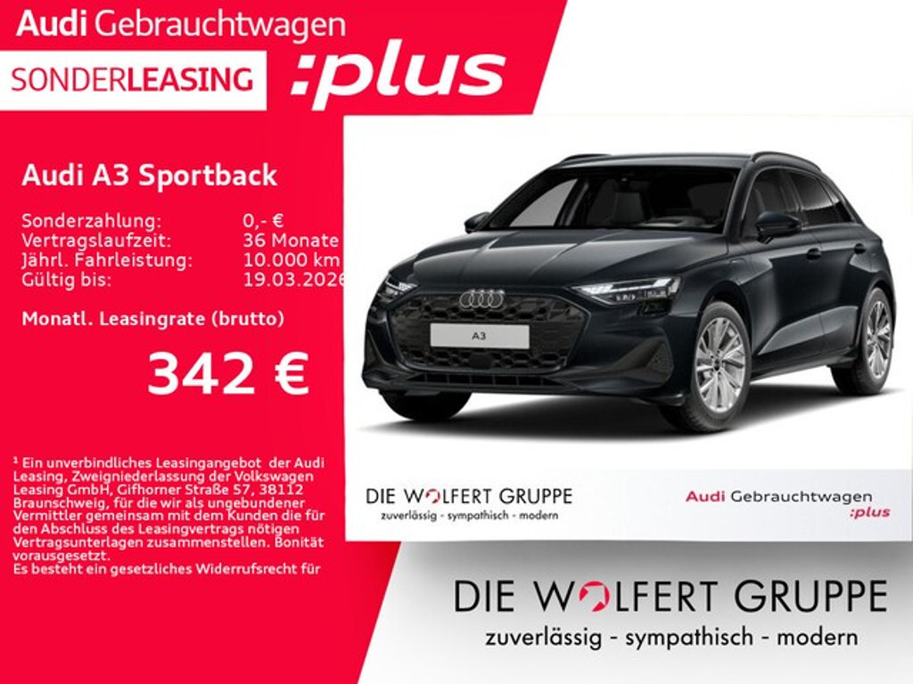 Audi A3 Sportback S-Tronic Hybride 40 TFSI