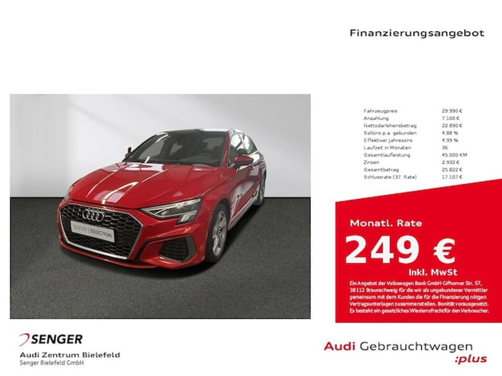 Audi A3 Sportback S-Line S-Tronic 35 TFSI