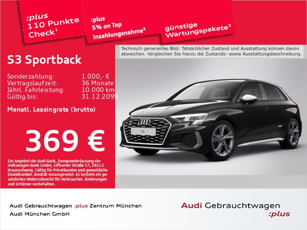 Audi S3 Sportback Quattro S-Tronic