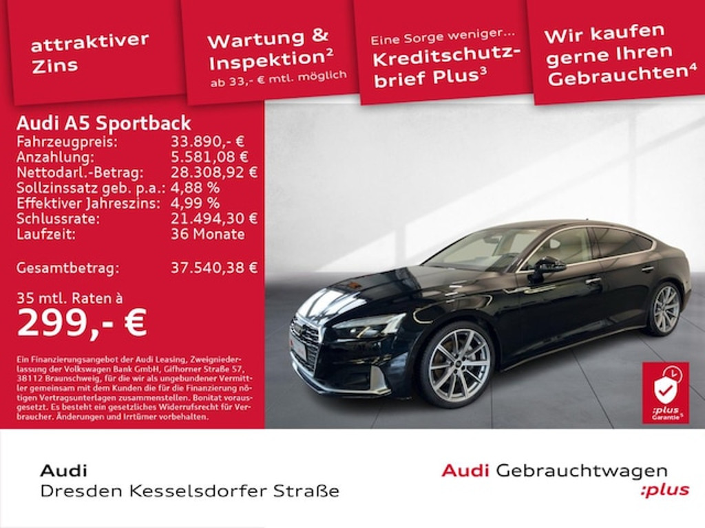 Audi A5 Sportback S-Tronic 40 TDI