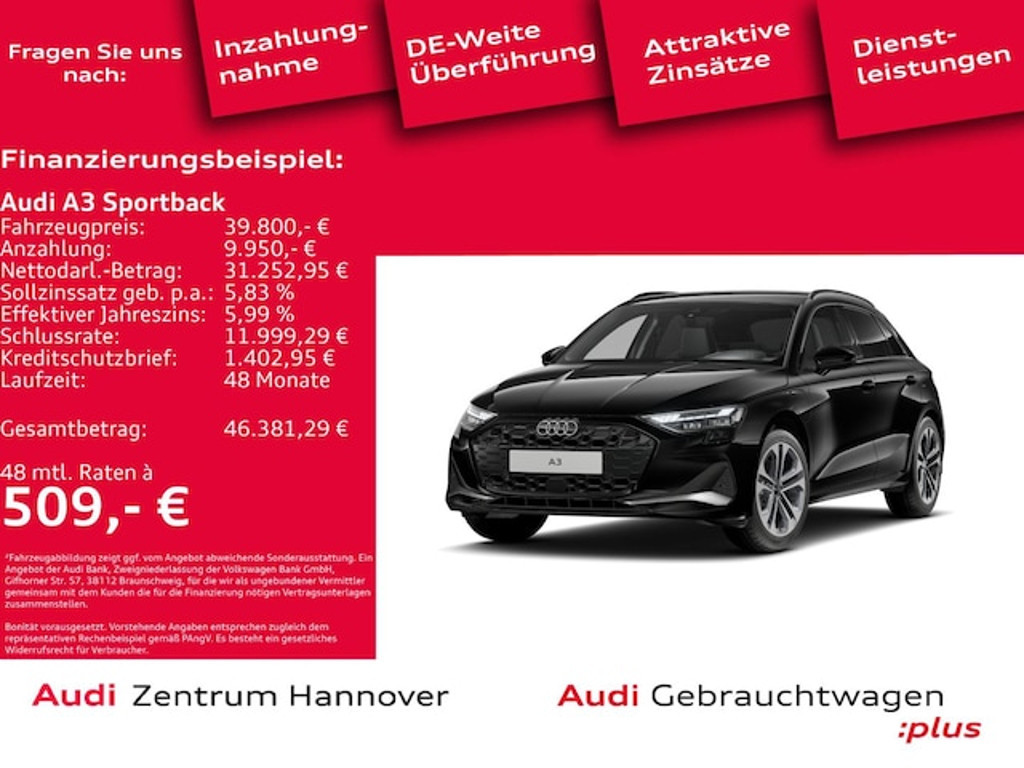 Audi A3 Sportback S-Tronic Hybride 40 TFSI