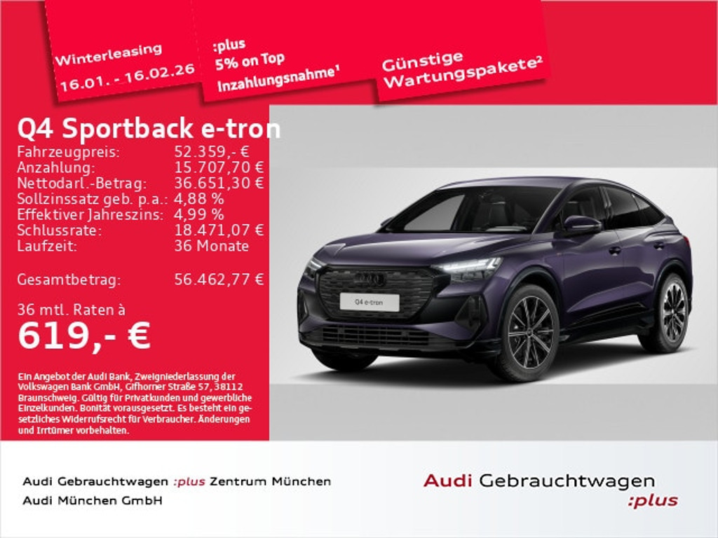 Audi Q4 e-tron Sportback Quattro