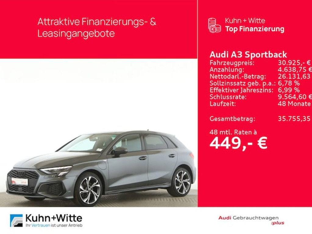 Audi A3 Sportback S-Line S-Tronic Hybride 40 TFSI