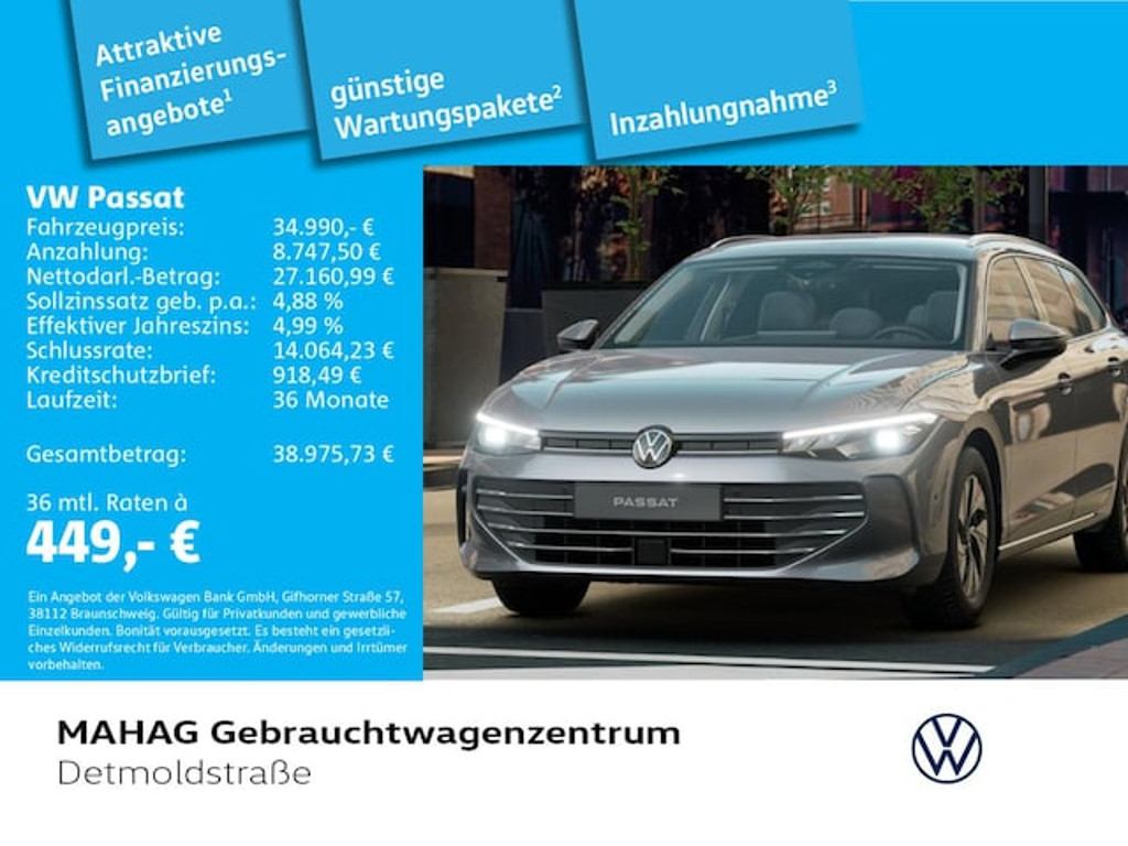 Volkswagen Passat Business DSG 2.0 TDI