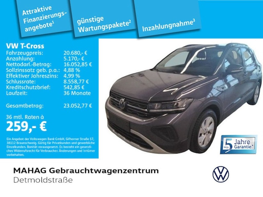 Volkswagen T-Cross Life 1.0 TSI