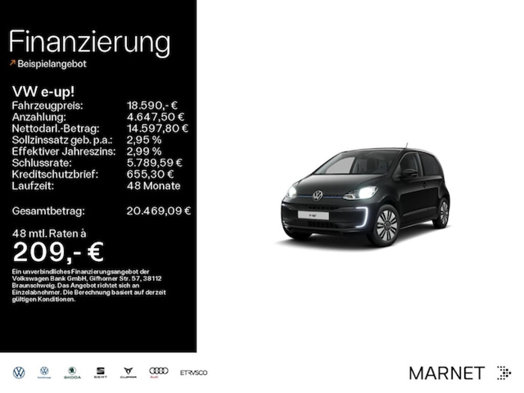 Volkswagen e-up! e-up! 32.3 kWh Edition SHZ*RFK*KLIMA*DAB*ABS*RS