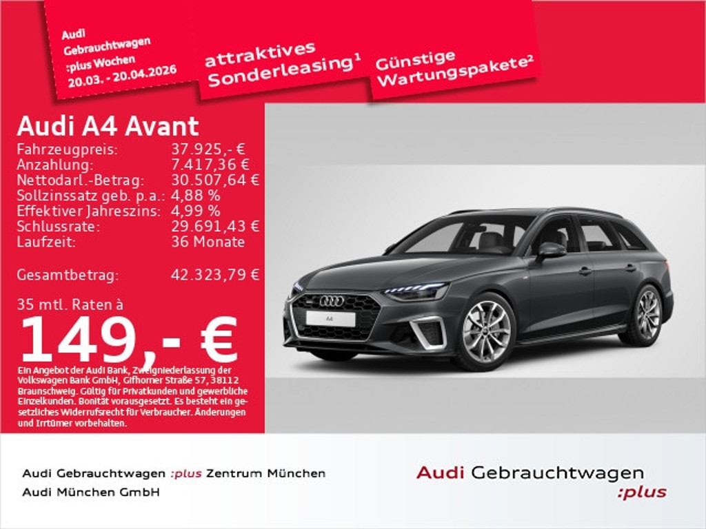 Audi A4 Avant Quattro S-Line S-Tronic 40 TFSI