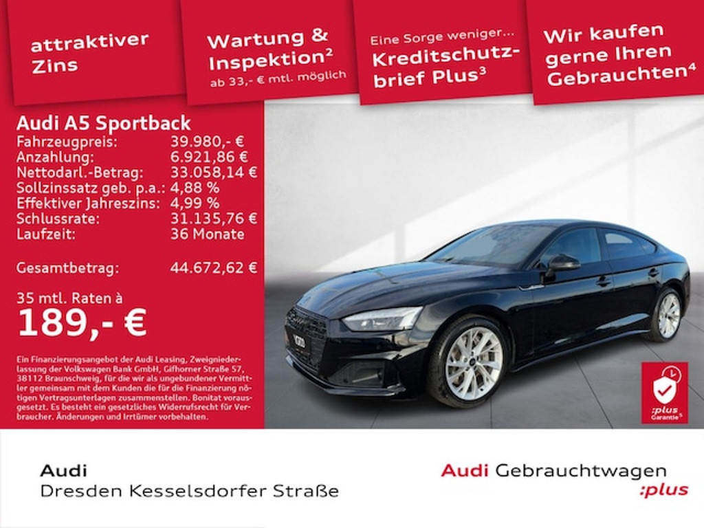 Audi A5 Sportback Quattro 50 TDI
