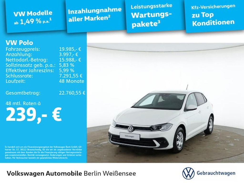 Volkswagen Polo Polo 1.0 *APP*LED*ACC*PDC*SHZ*KLIMA