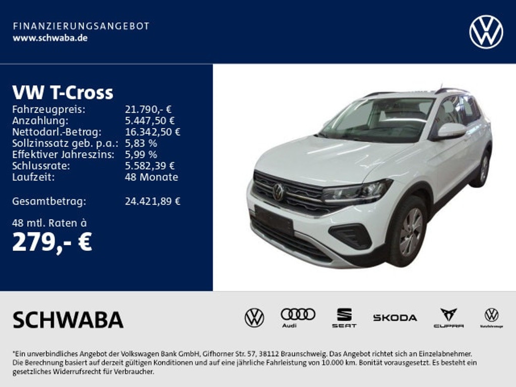 Volkswagen T-Cross Life 1.0 TSI