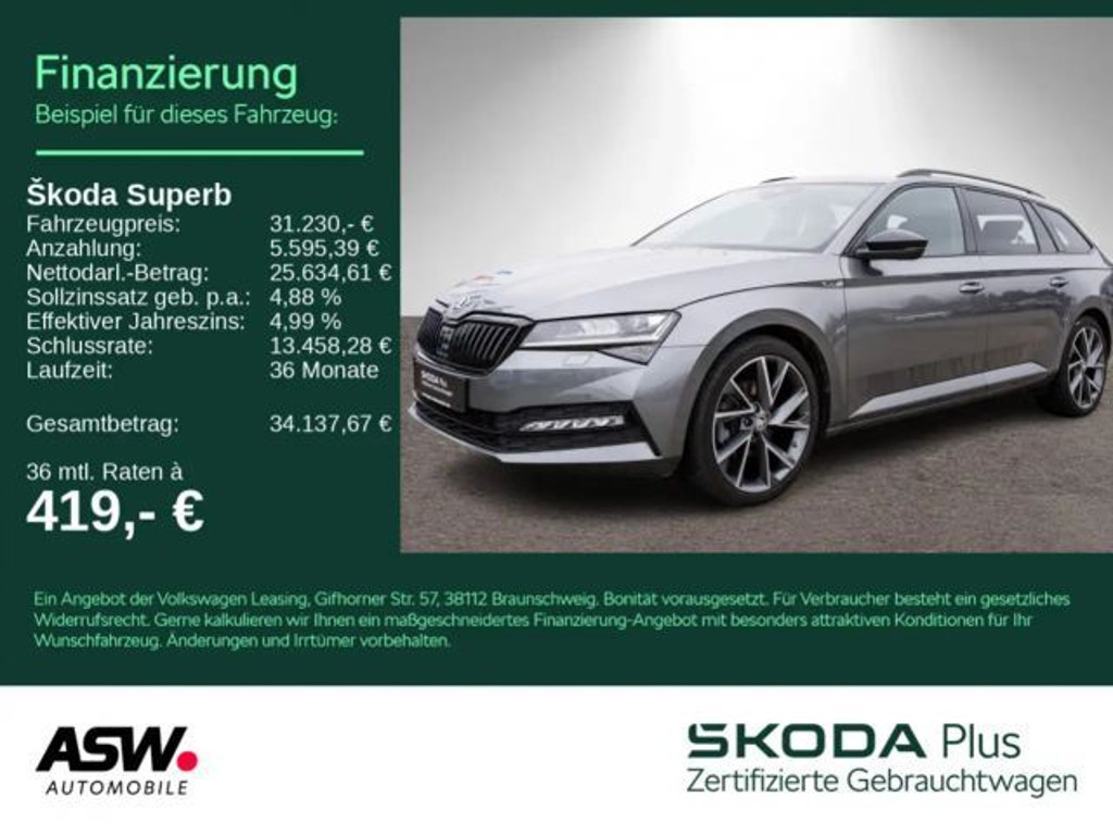 Skoda Superb Combi 4x4 Sportline 2.0 TDI