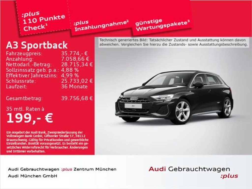 Audi A3 Sedan S-Line S-Tronic 35 TFSI