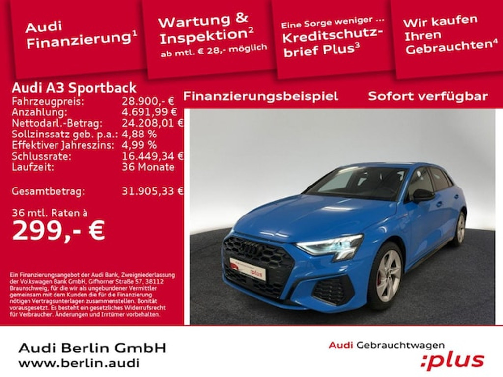 Audi A3 Sportback S-Line S-Tronic Hybride 45 TFSI
