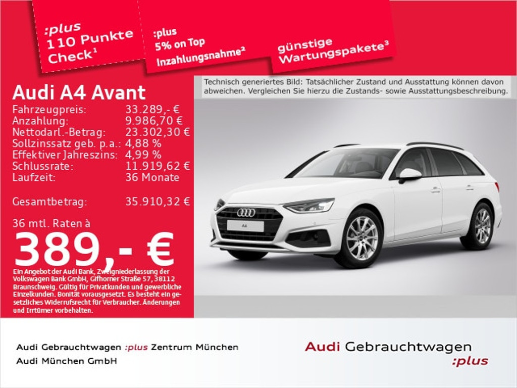 Audi A4 Avant S-Tronic 40 TFSI
