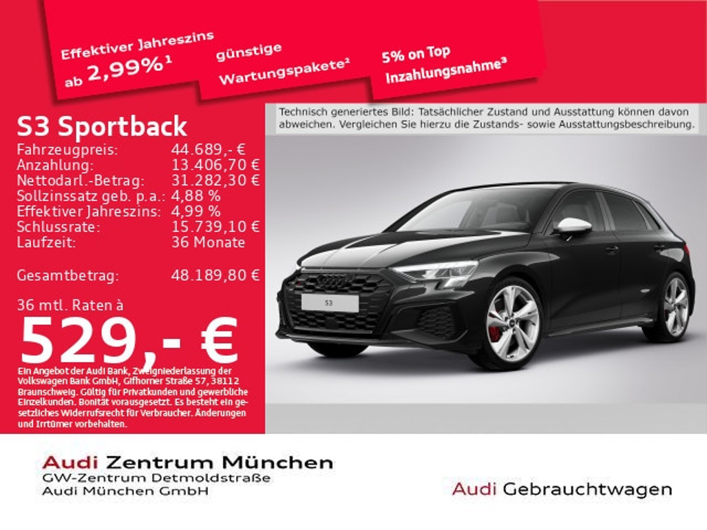 Audi S3 Sportback Quattro S-Tronic